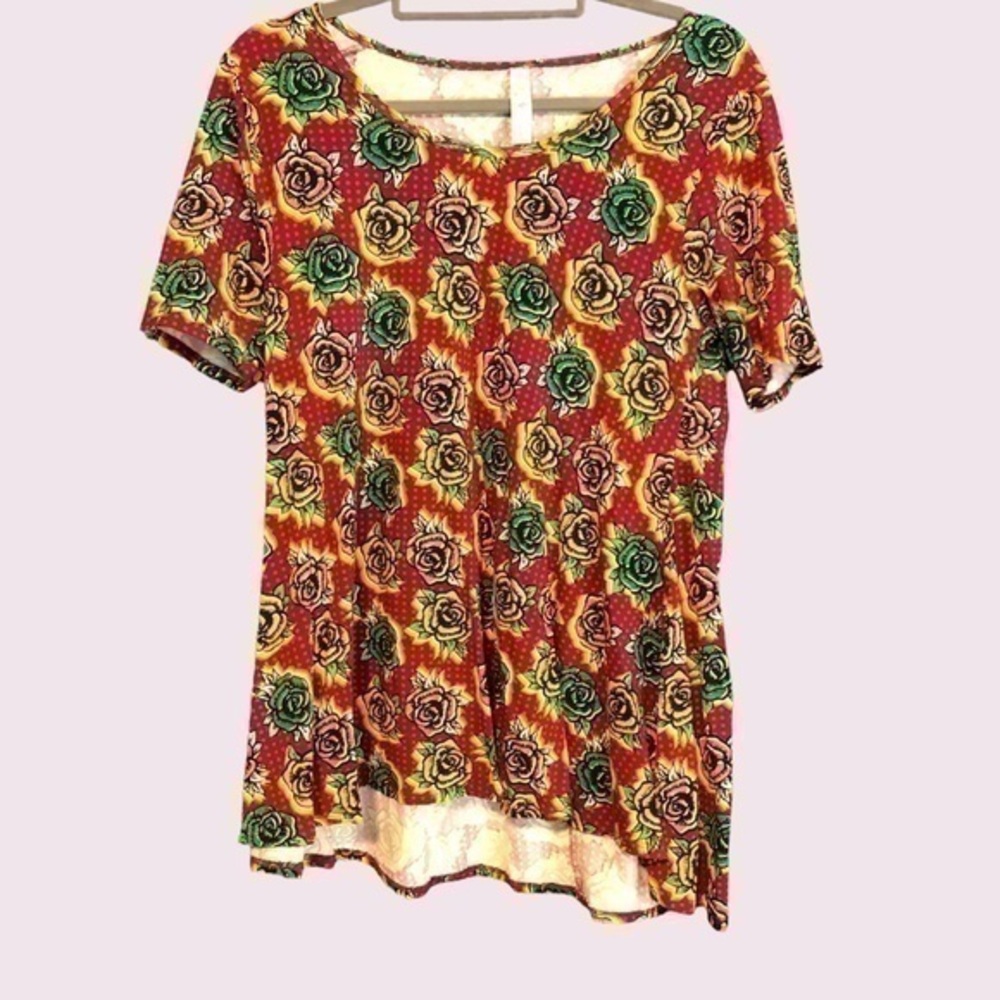 Lularoe Perfect with Rose Print, NWOT